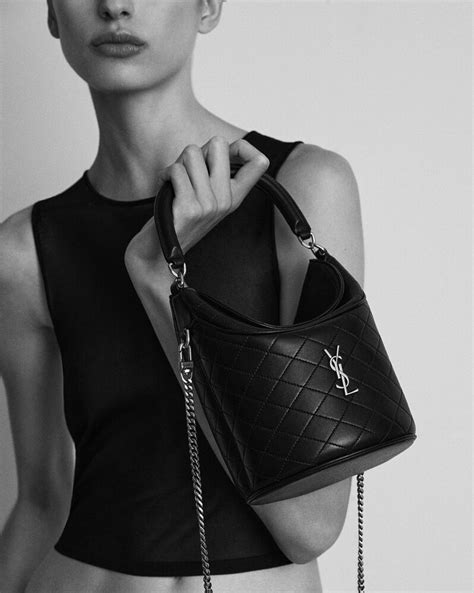 bucket bag yves saint laurent|GABY bucket bag in lambskin .